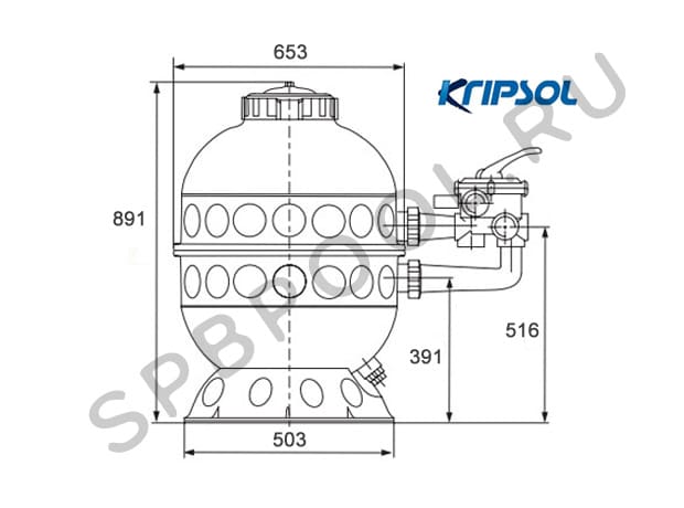 Размеры Kripsol Granada GLO606-100 - Spbpool.ru