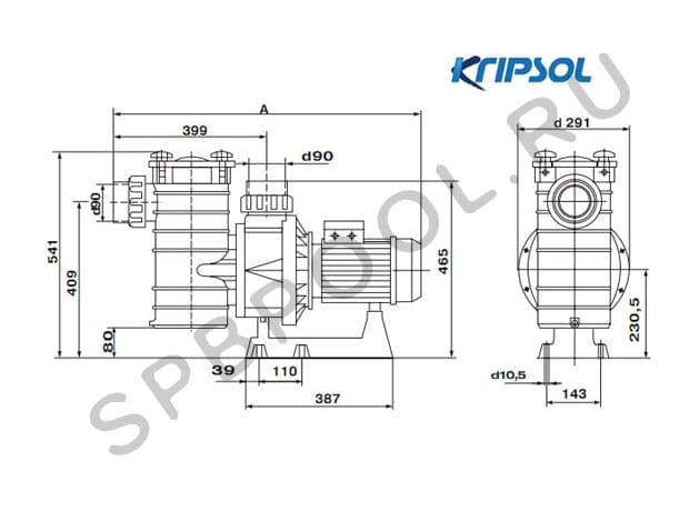 Схема насоса Kripsol Kapri KAP 550 - Spbpool.ru