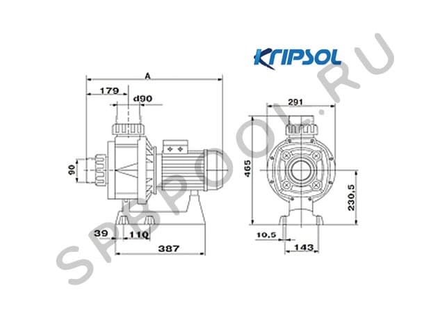 Схема насоса Kripsol Karpa KA-550 - Spbpool.ru